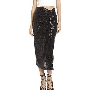 Belle Badgley Mischka Jai Sequin Skirt